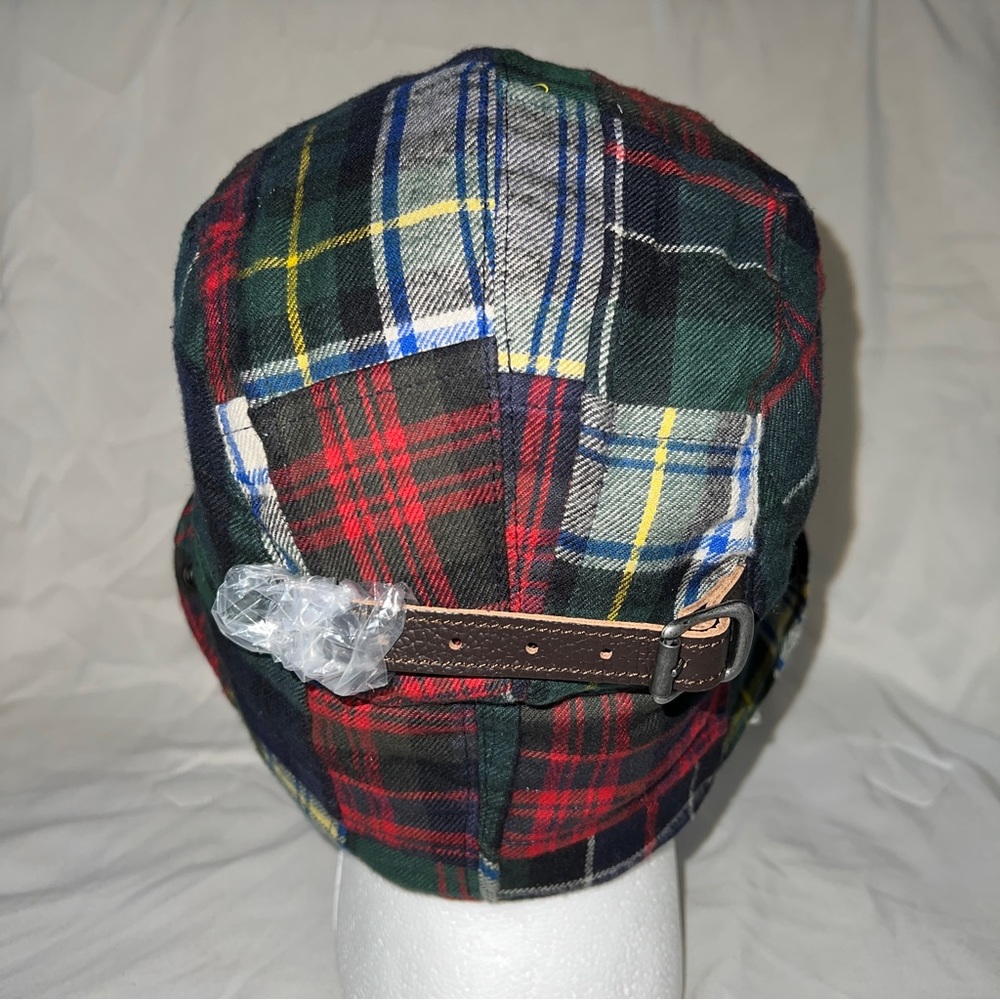Polo Ralph Lauren Patchwork Plaid Ski Wool Shearling Hunting Trapper Cap Hat - Picture 7 of 8